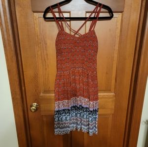 Xhileration orange and blue sundress size XL